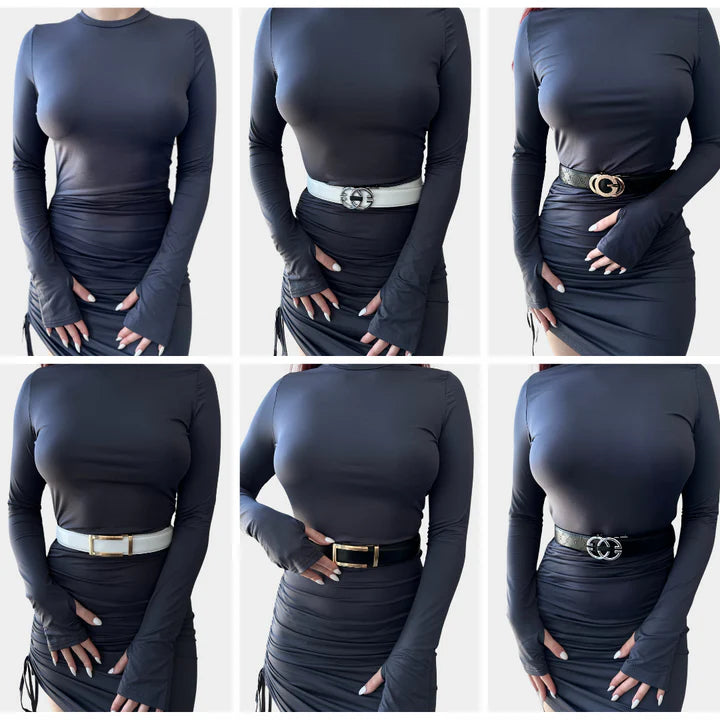 LUSSOBELLE BELT: Cintura automatica in pelle Easy-Click per donne